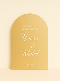 Panneau de bienvenue mariage miroir