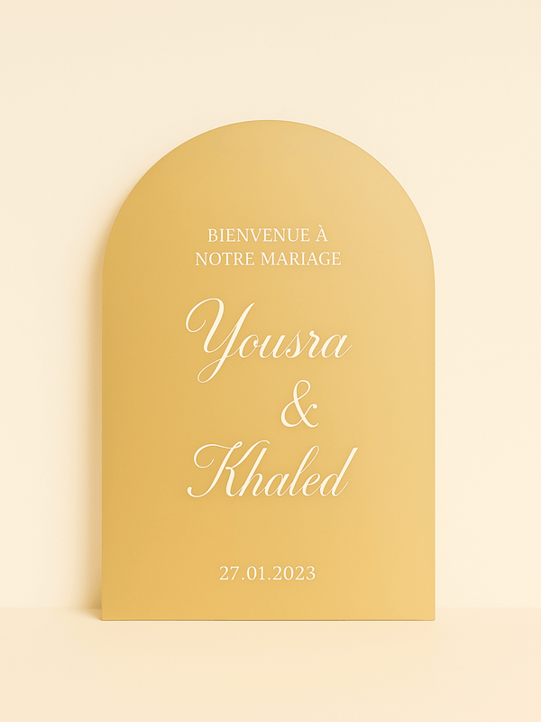 Panneau de bienvenue mariage miroir