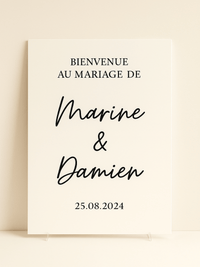 Panneau plexiglas mariage