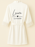 Peignoir personnalisé mariage