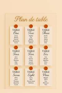 Plan de table plexiglas