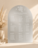 Plan de table mariage floral