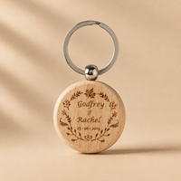 Porte clé bois personnalisé mariage