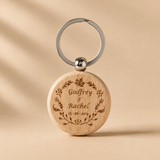 Porte clé bois personnalisé mariage