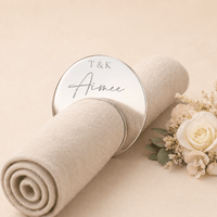 Rond de serviette argent mariage