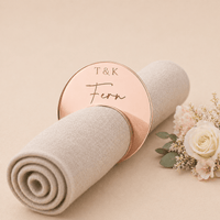 Rond de serviette rose gold