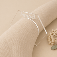 Rond de serviette transparent