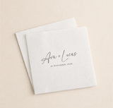 Serviette blanche mariage
