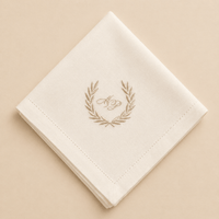 Serviette brodée mariage