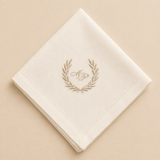 Serviette brodée mariage