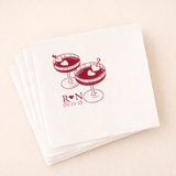 Serviette bordeaux mariage