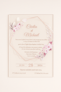 faire part mariage coloré
