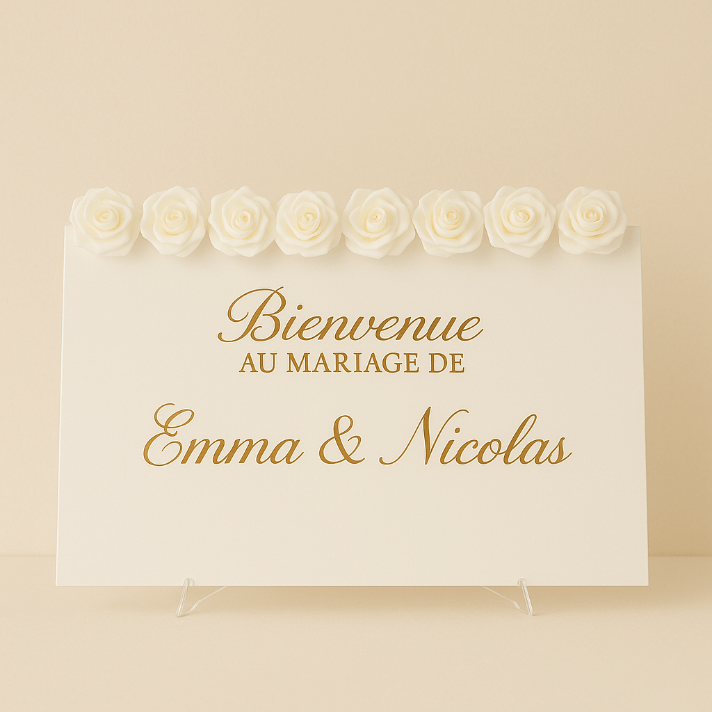 panneau de bienvenue mariage champêtre