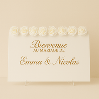 panneau de bienvenue mariage champêtre