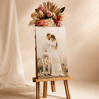 panneau de bienvenue mariage avec photo