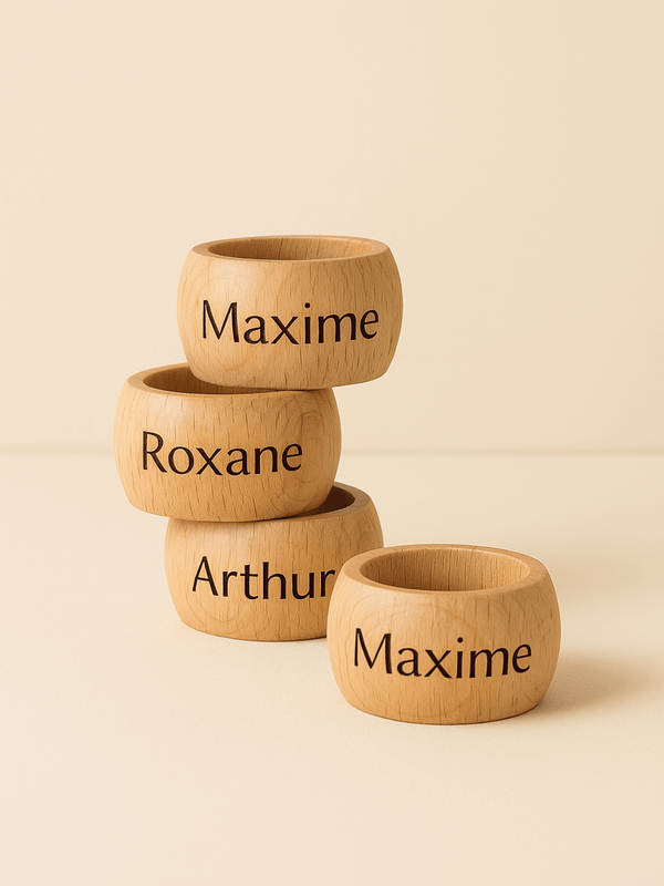 rond de serviette personnalisé mariage