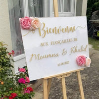 stickers panneau de bienvenue mariage