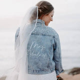 veste en jean personnalisé mariage